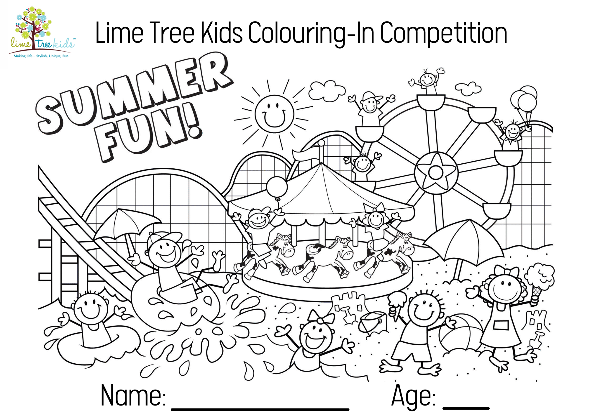 School Holidays Colouring In Competition
